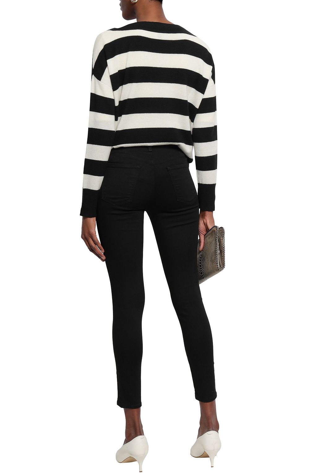 J BRAND Cropped high-rise skinny jeans