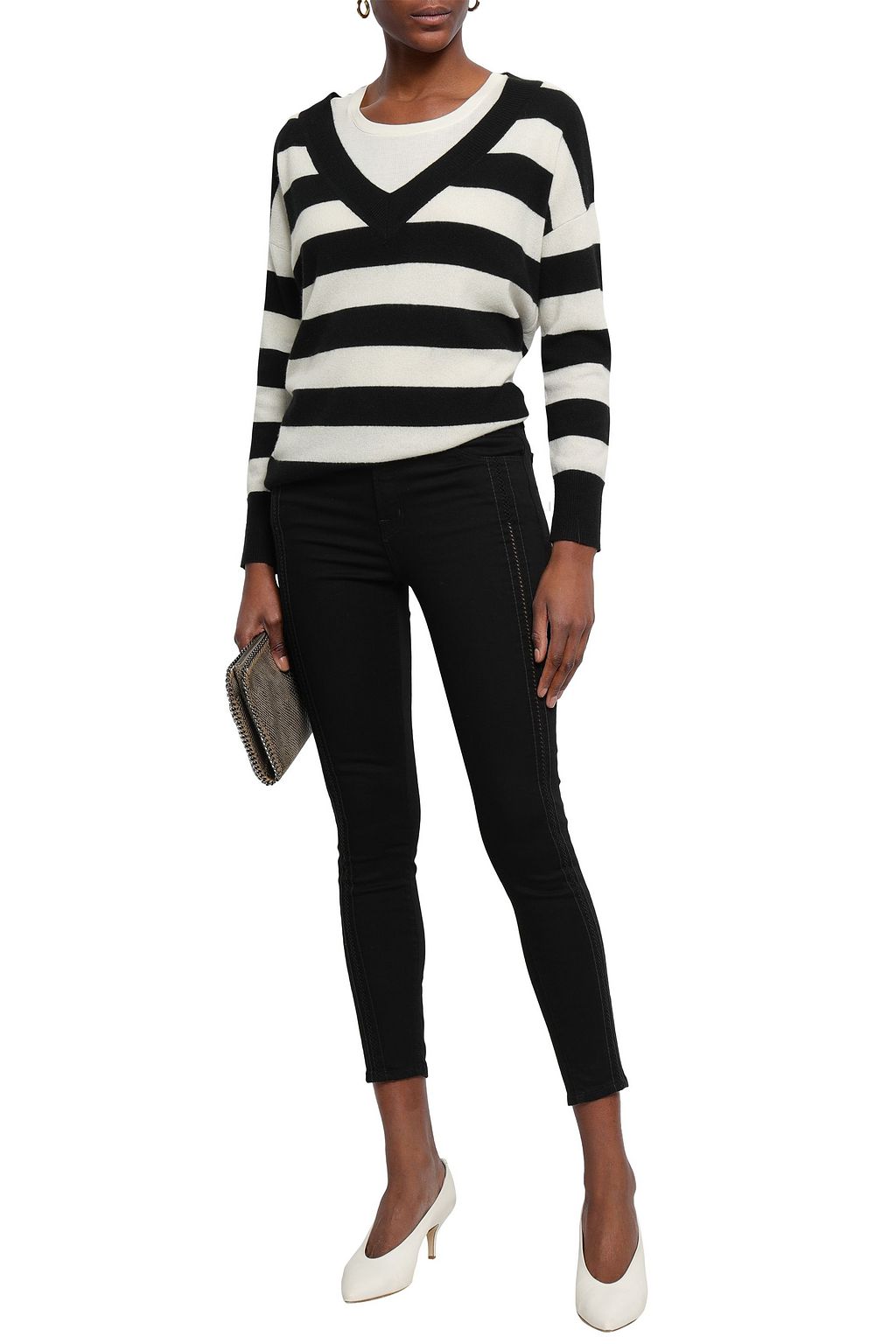 J BRAND Cropped high-rise skinny jeans
