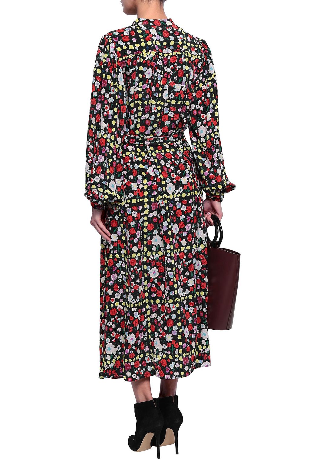 EQUIPMENT Floral-print silk crepe de chine midi dress