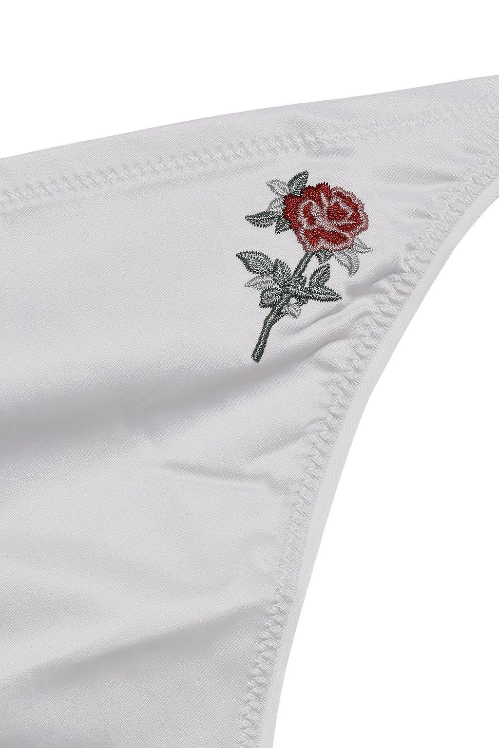 LOVE STORIES Roomie embroidered satin low-rise thong