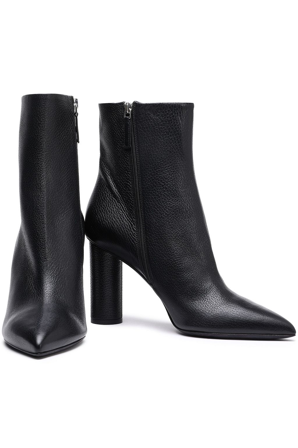 OSCAR DE LA RENTA Textured-leather ankle boots