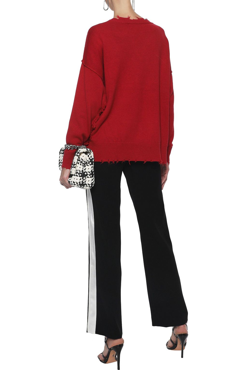 IRO Nosasa distressed cotton and cashmere-blend sweater