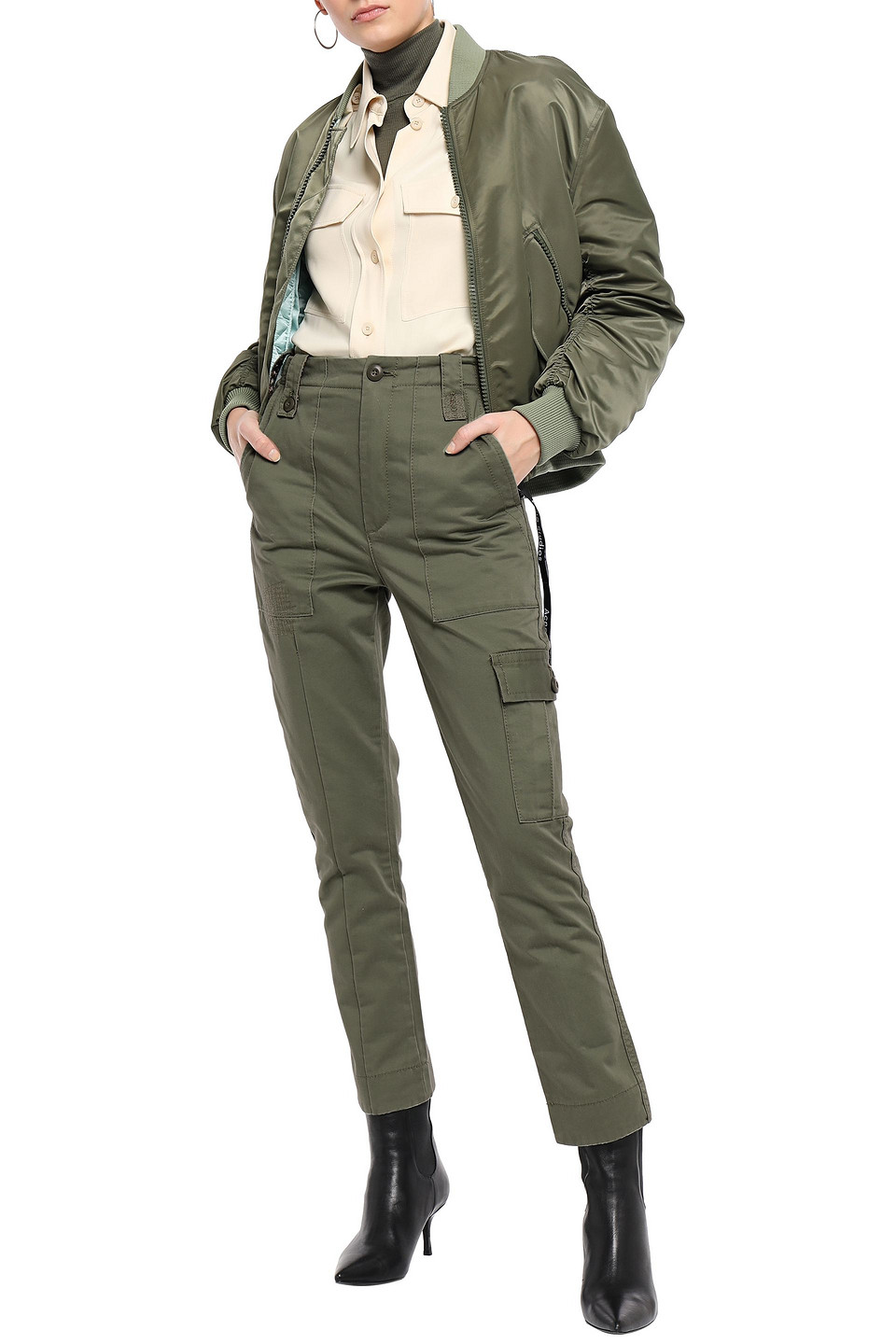  Marc Jacobs - Cotton-gabardine Slim-leg Pants - Green - Us 2 
