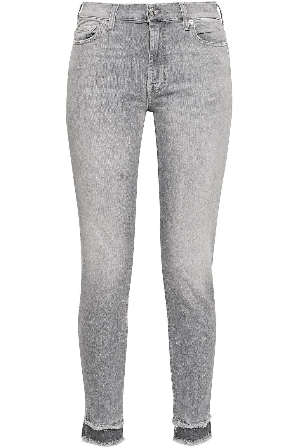 gray faded jeans
