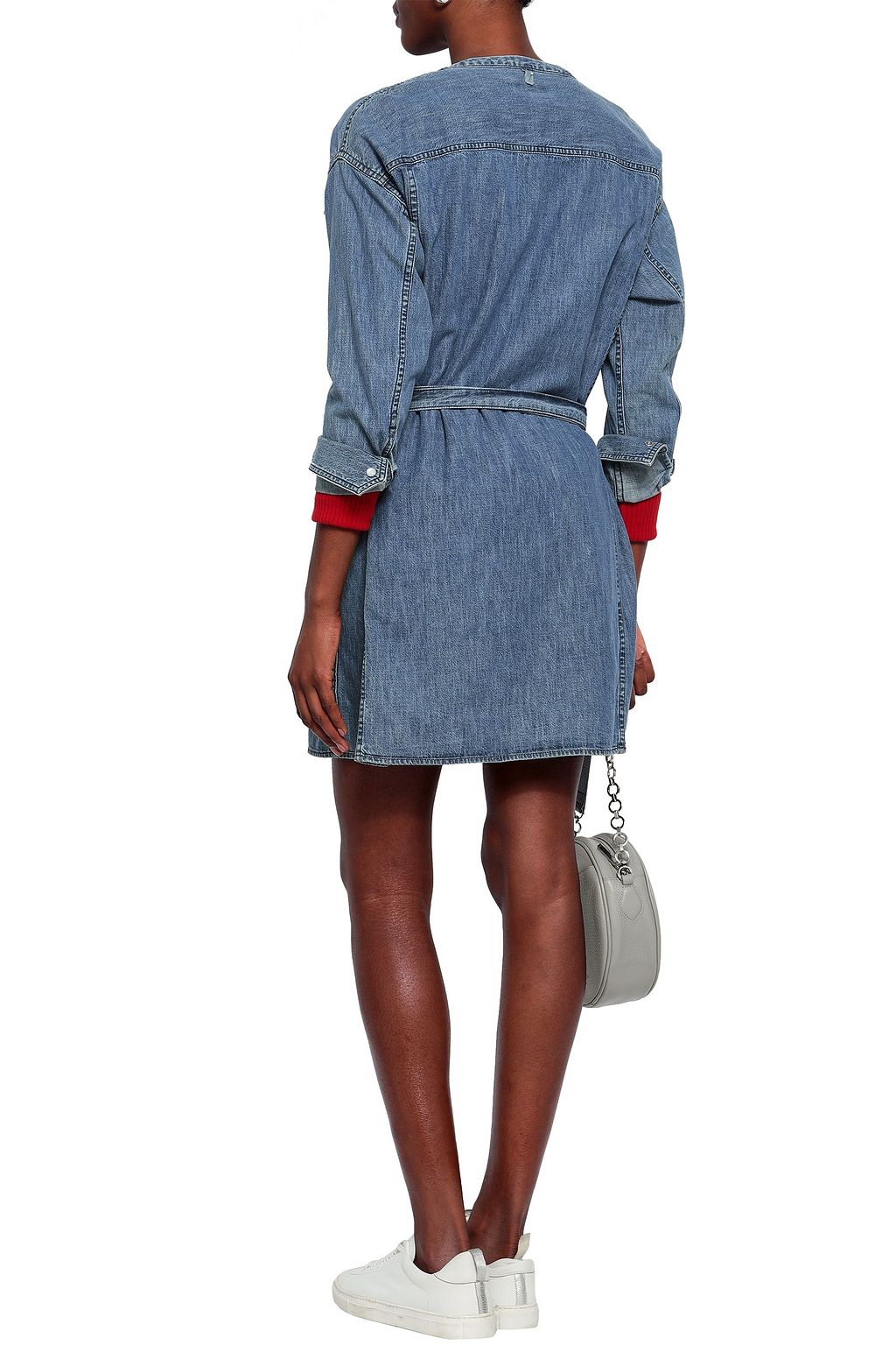 RAG & BONE Belted denim mini dress