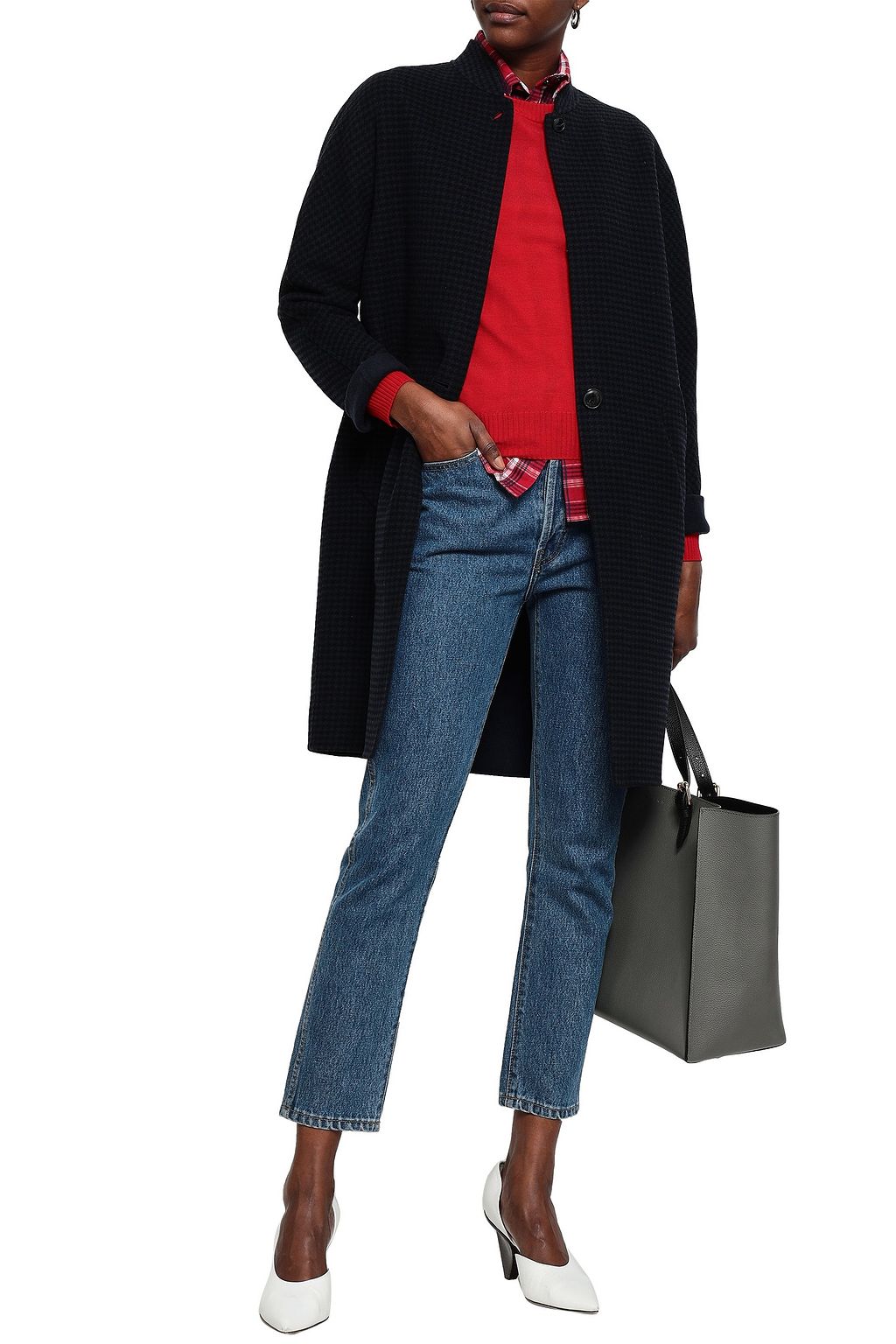 RAG & BONE Darwen reversible houndstooth wool and cashmere-blend coat