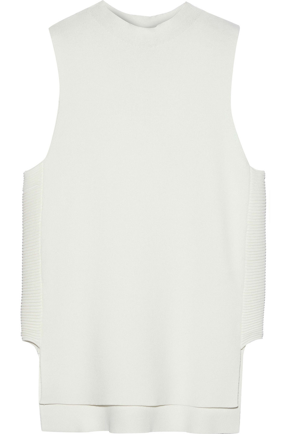 Iris & Ink Patricia Stretch-knit Vest In White