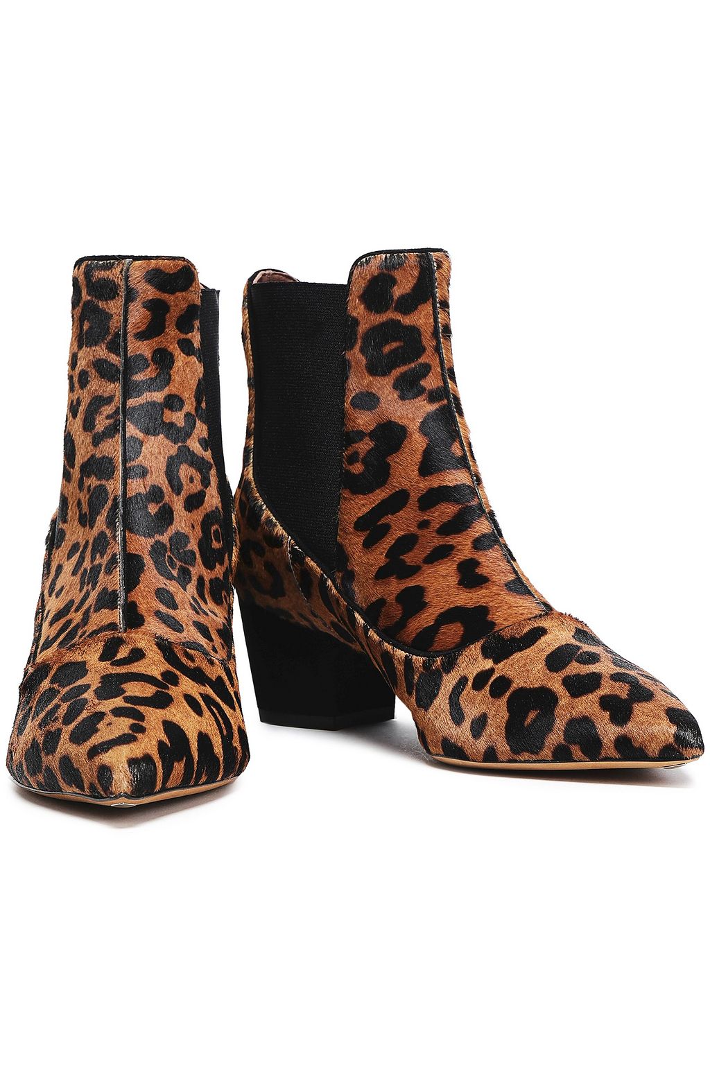 leopard print genuine calf hair chelsea boot