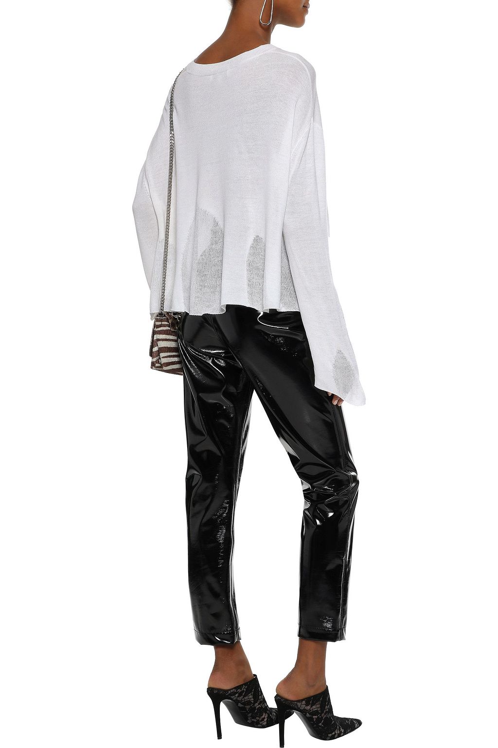 IRO Verona cropped burnout jersey top