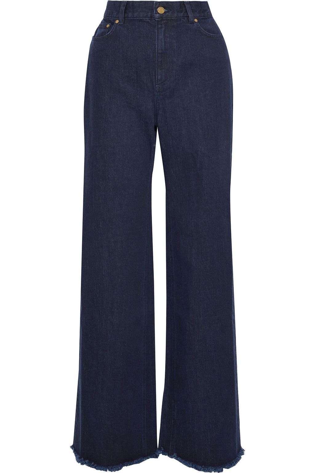 dark denim wide leg jeans