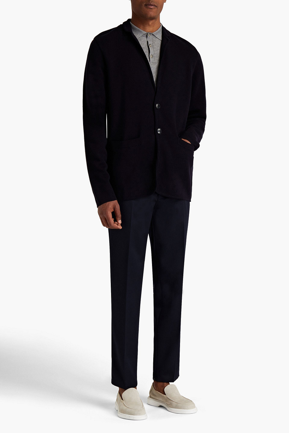 Sunspel Man Merino Wool Blazer In Blue