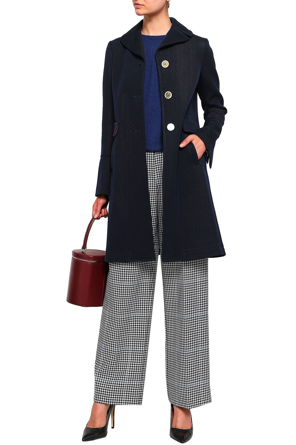 PIAZZA SEMPIONE Wool-blend twill coat