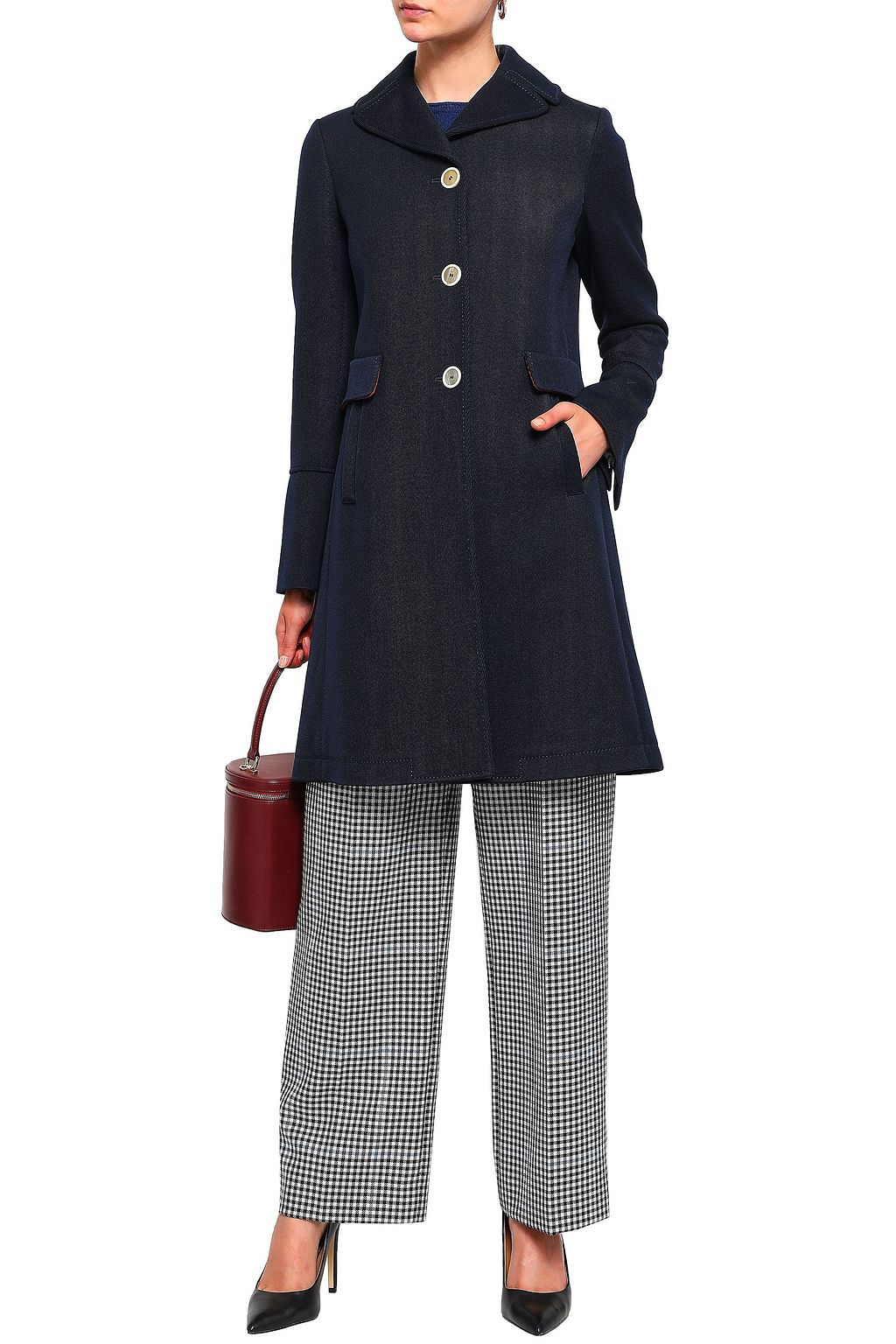 PIAZZA SEMPIONE Wool-blend twill coat