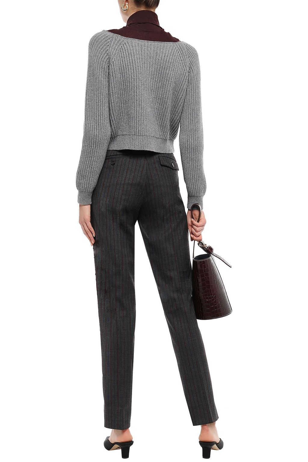 PIAZZA SEMPIONE Striped woven tapered pants