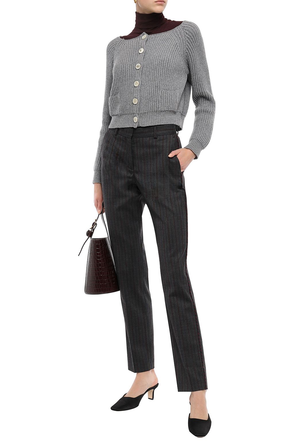 PIAZZA SEMPIONE Striped woven tapered pants