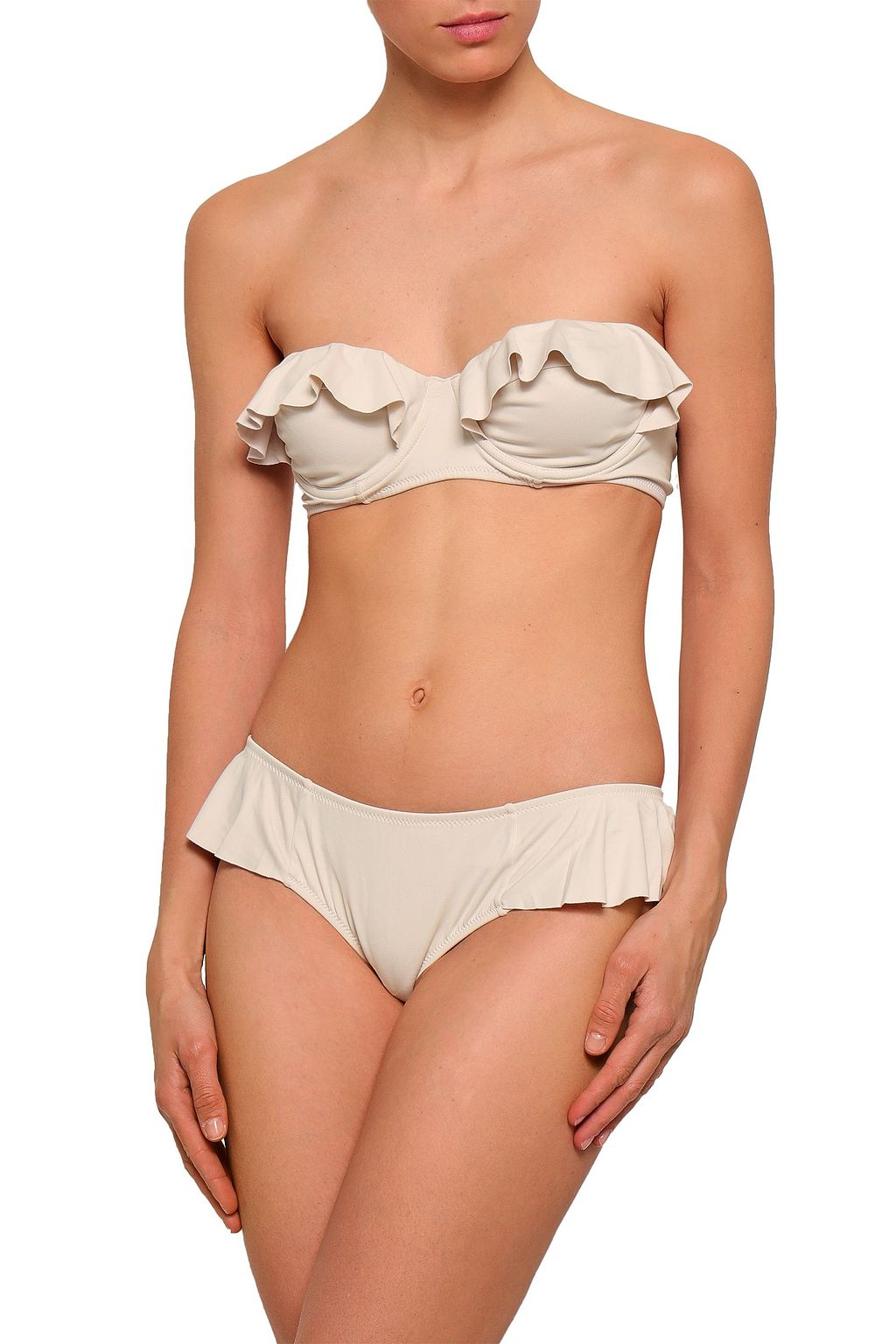 EBERJEY Petal ruffled low-rise bikini briefs