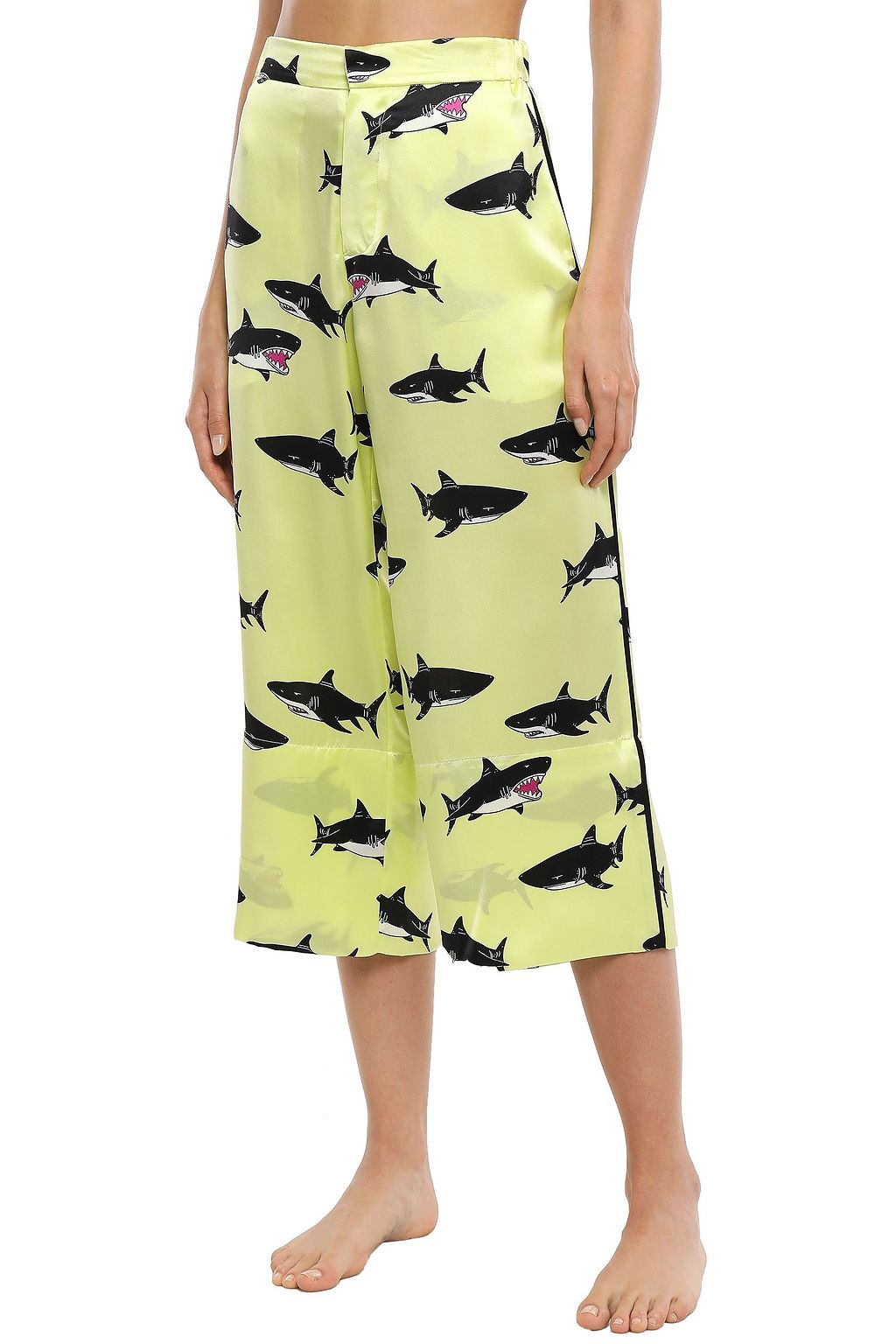 OLIVIA VON HALLE The Daria printed silk-charmeuse pajama set