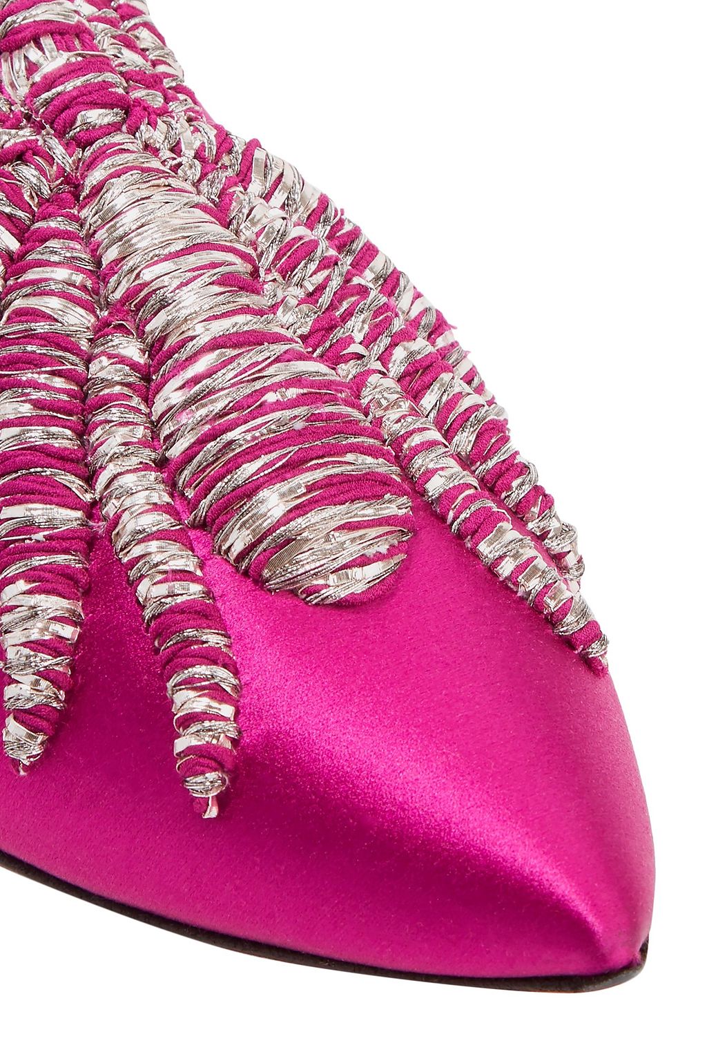 SANAYI 313 Metallic embroidered satin slippers