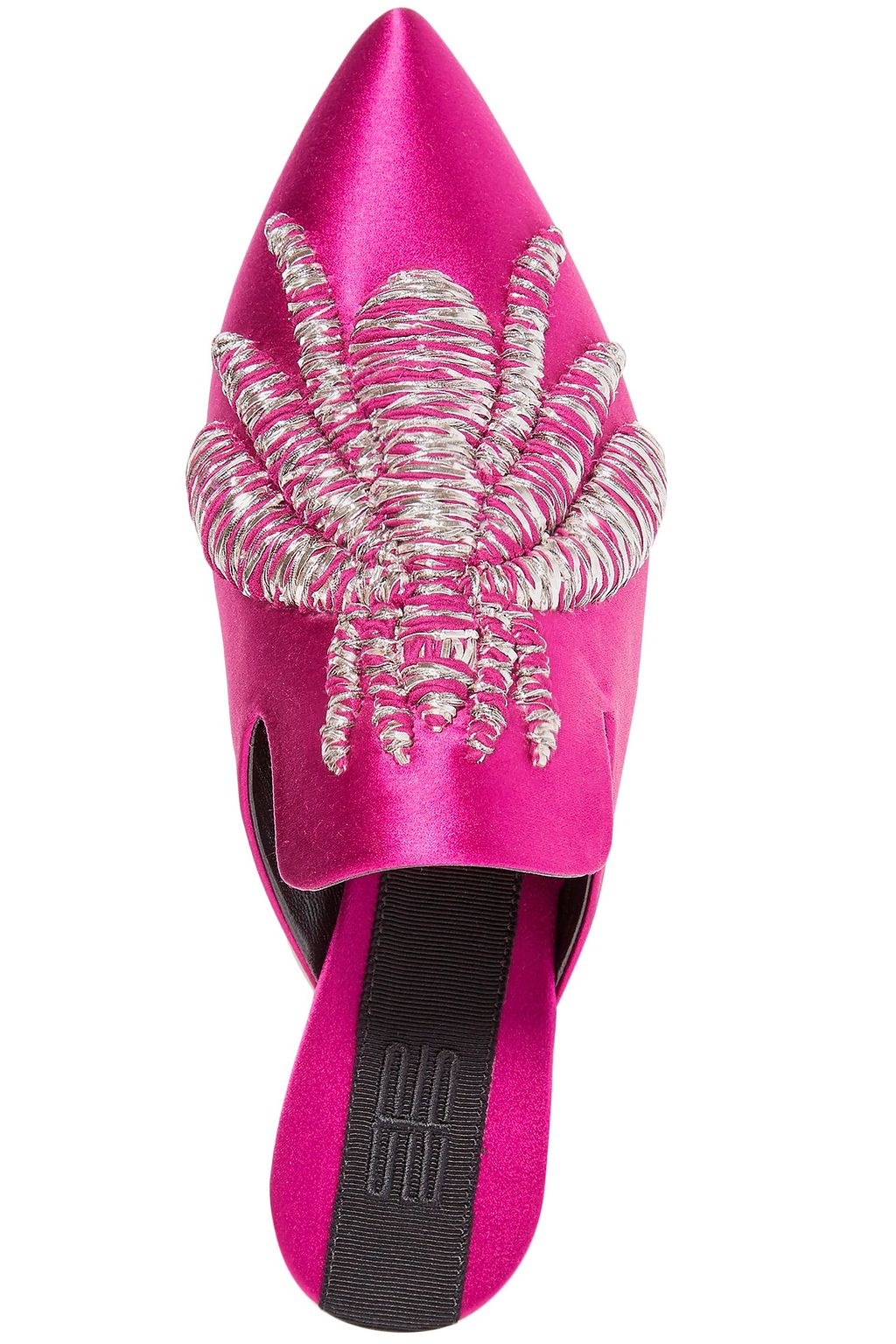 SANAYI 313 Metallic embroidered satin slippers