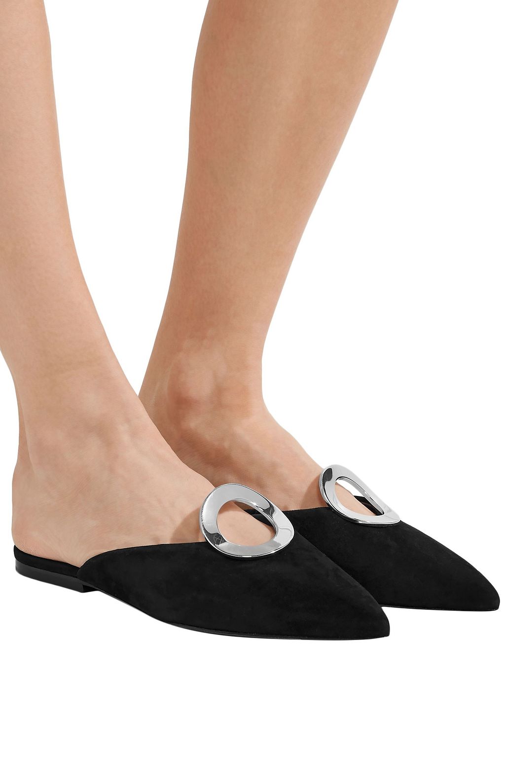 PROENZA SCHOULER Embellished suede slippers