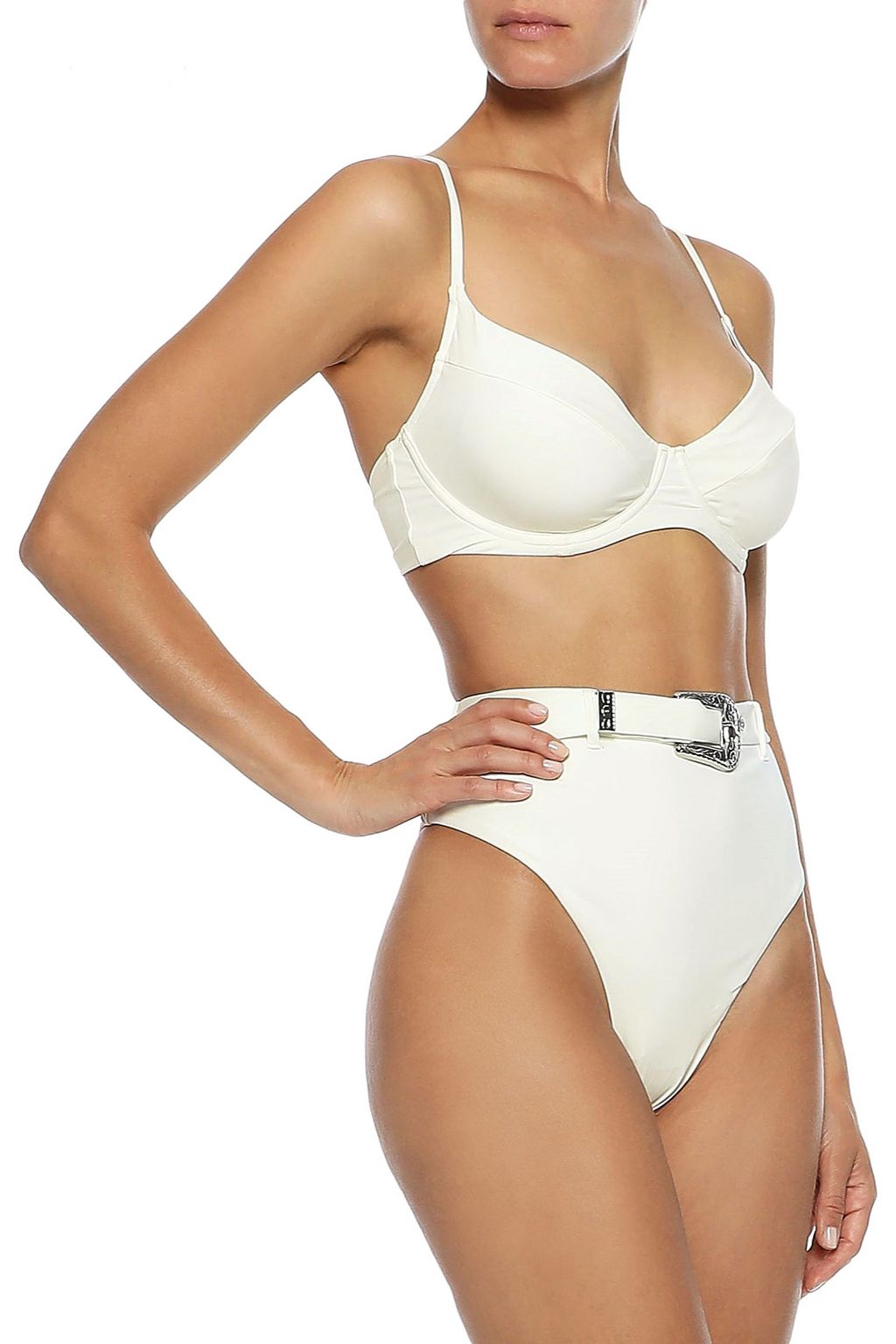 ONIA + We Wore What Emily belted high-rise bikini briefs