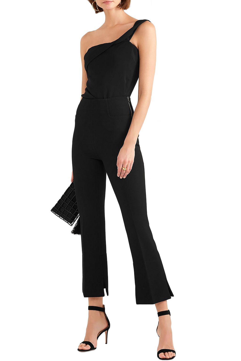 ROLAND MOURET Goswell crepe kick-flare pants