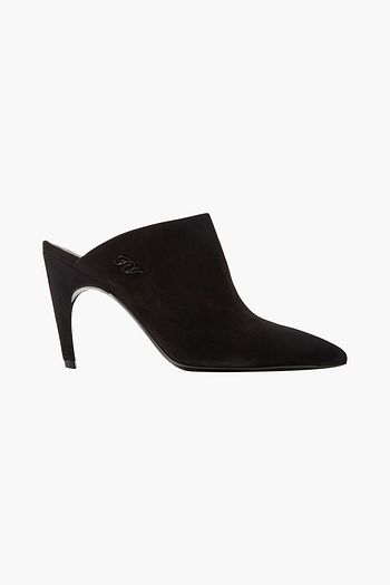 로저 비비에 ROGER VIVIER Black Choc Real suede mules