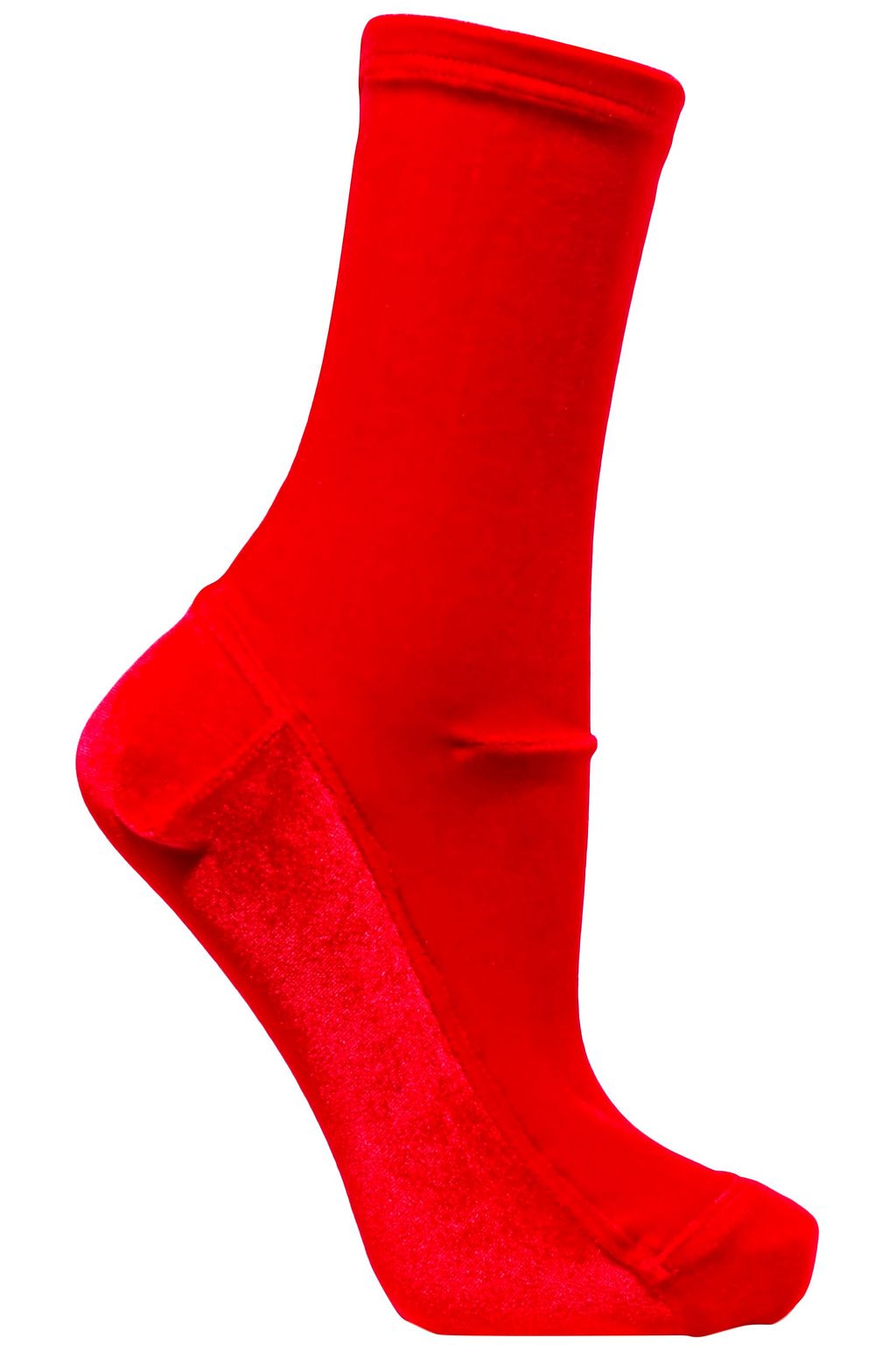 MR by MAN REPELLER Printed satin pumps and Darner velvet socks set