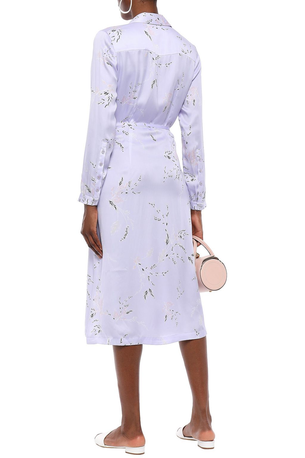 EQUIPMENT Fabienne floral-print silk-blend satin shirt dress