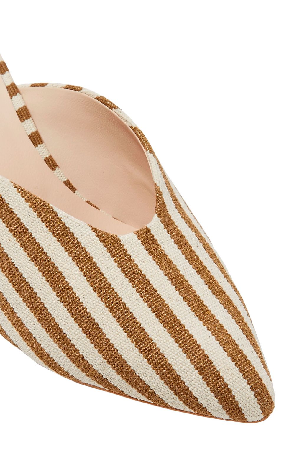LOEFFLER RANDALL Juno striped canvas mules