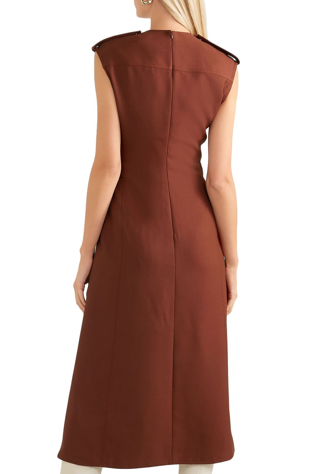 VICTORIA BECKHAM Wool-canvas midi dress