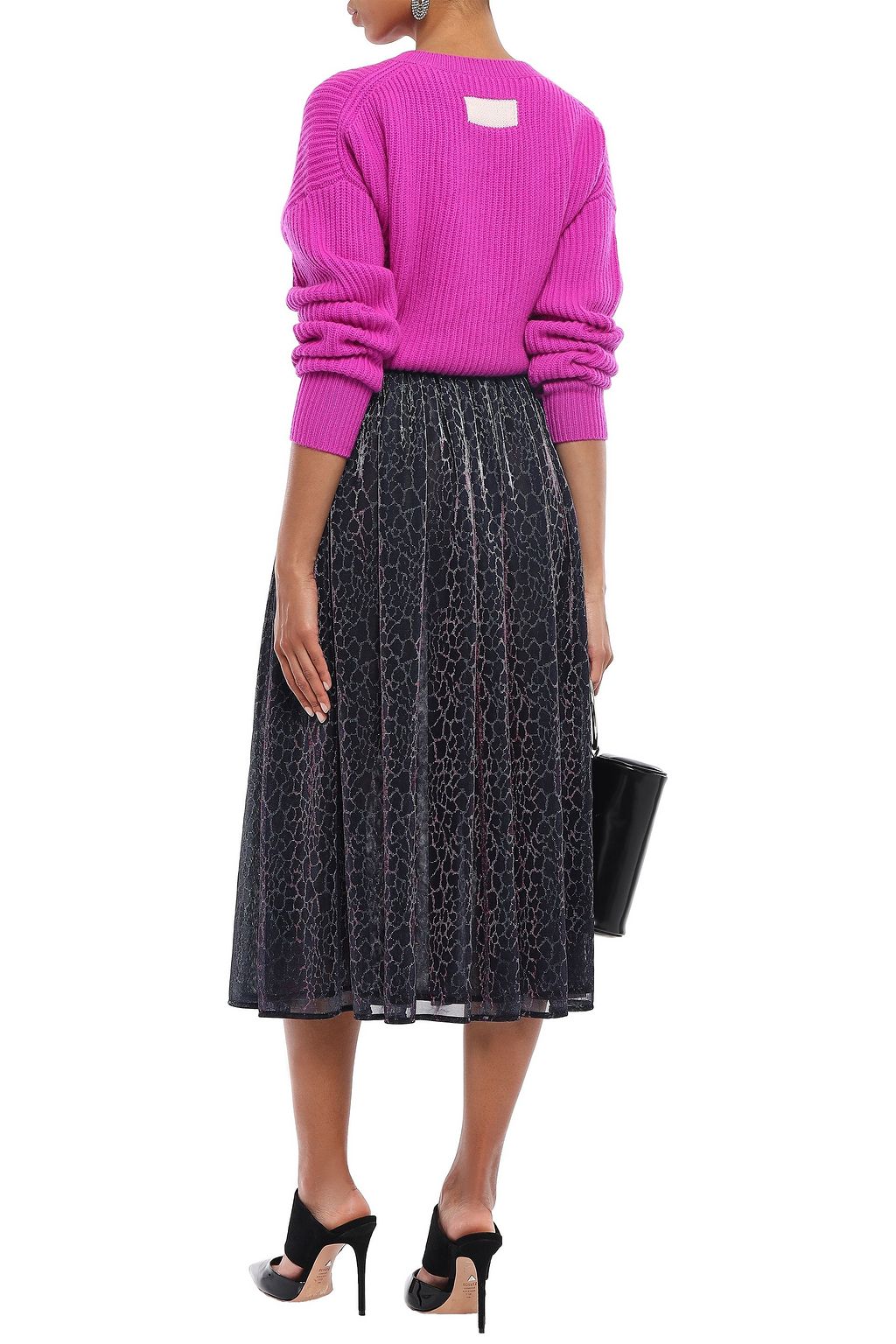 CHRISTOPHER KANE Iridescent leopard-print stretch-jersey midi skirt