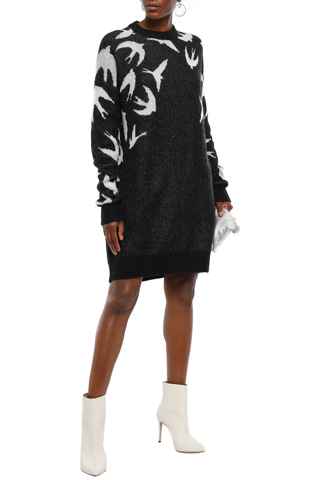 MCQ ALEXANDER MCQUEEN Jacquard-knit mini dress