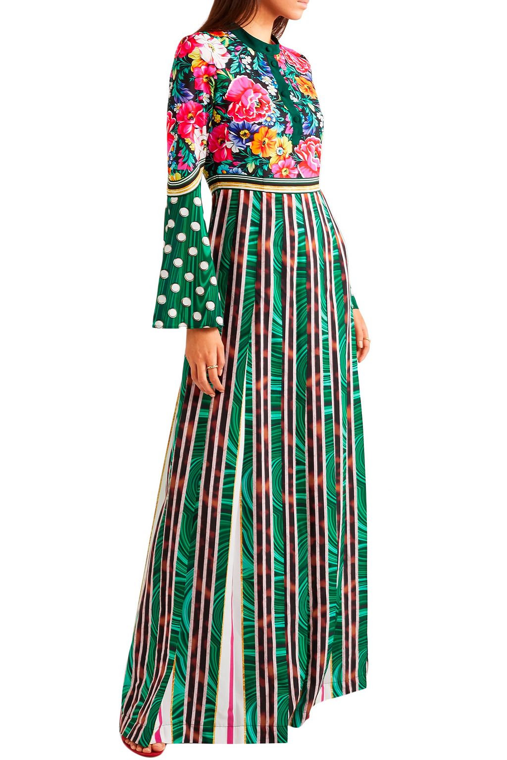 MARY KATRANTZOU Desmine printed satin maxi dress