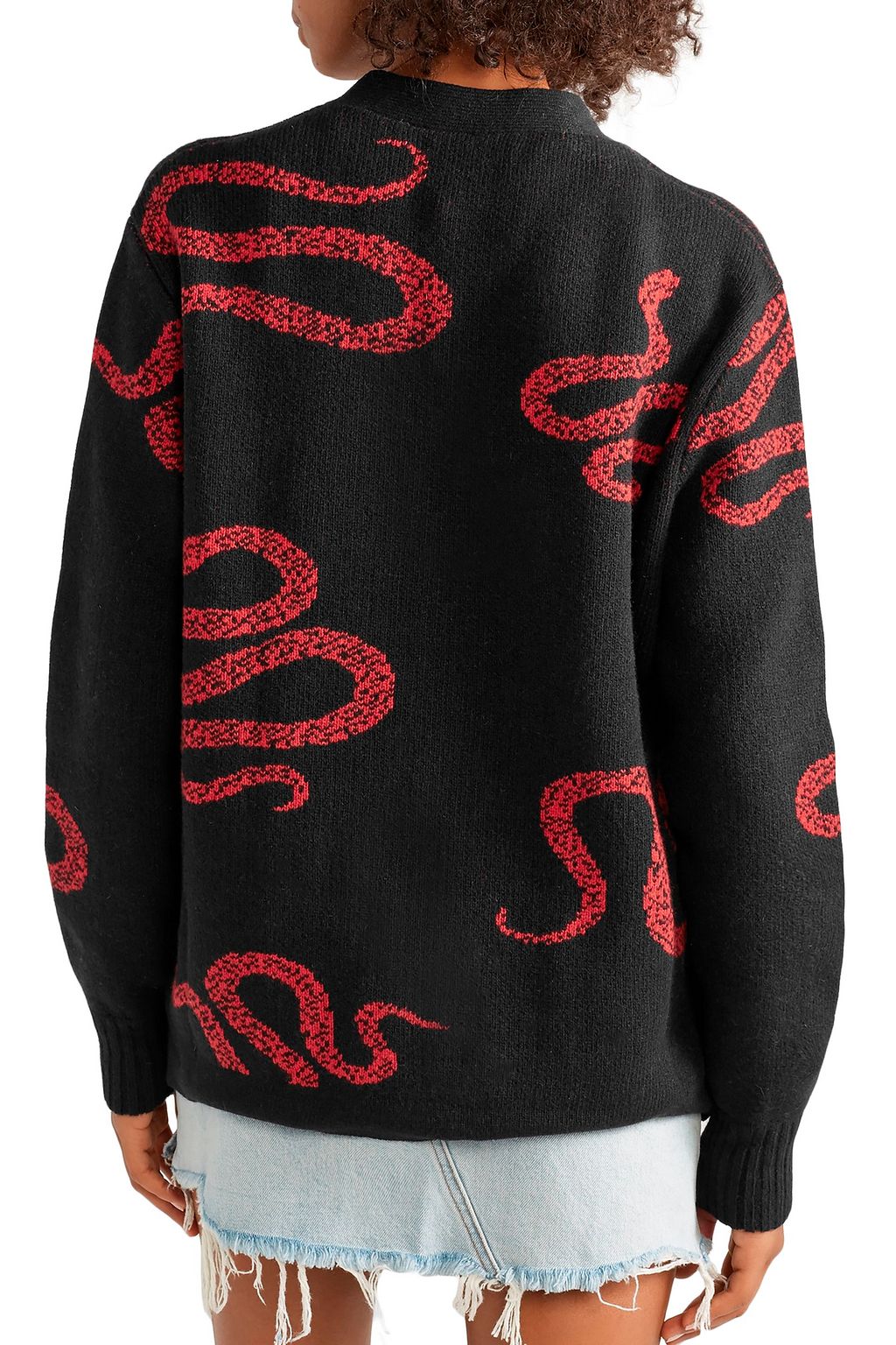 AMIRI Intarsia cashmere and wool-blend cardigan