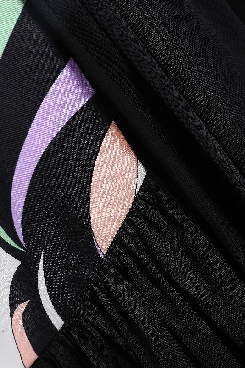 PUCCI Printed silk-twill and jersey halterneck mini dress