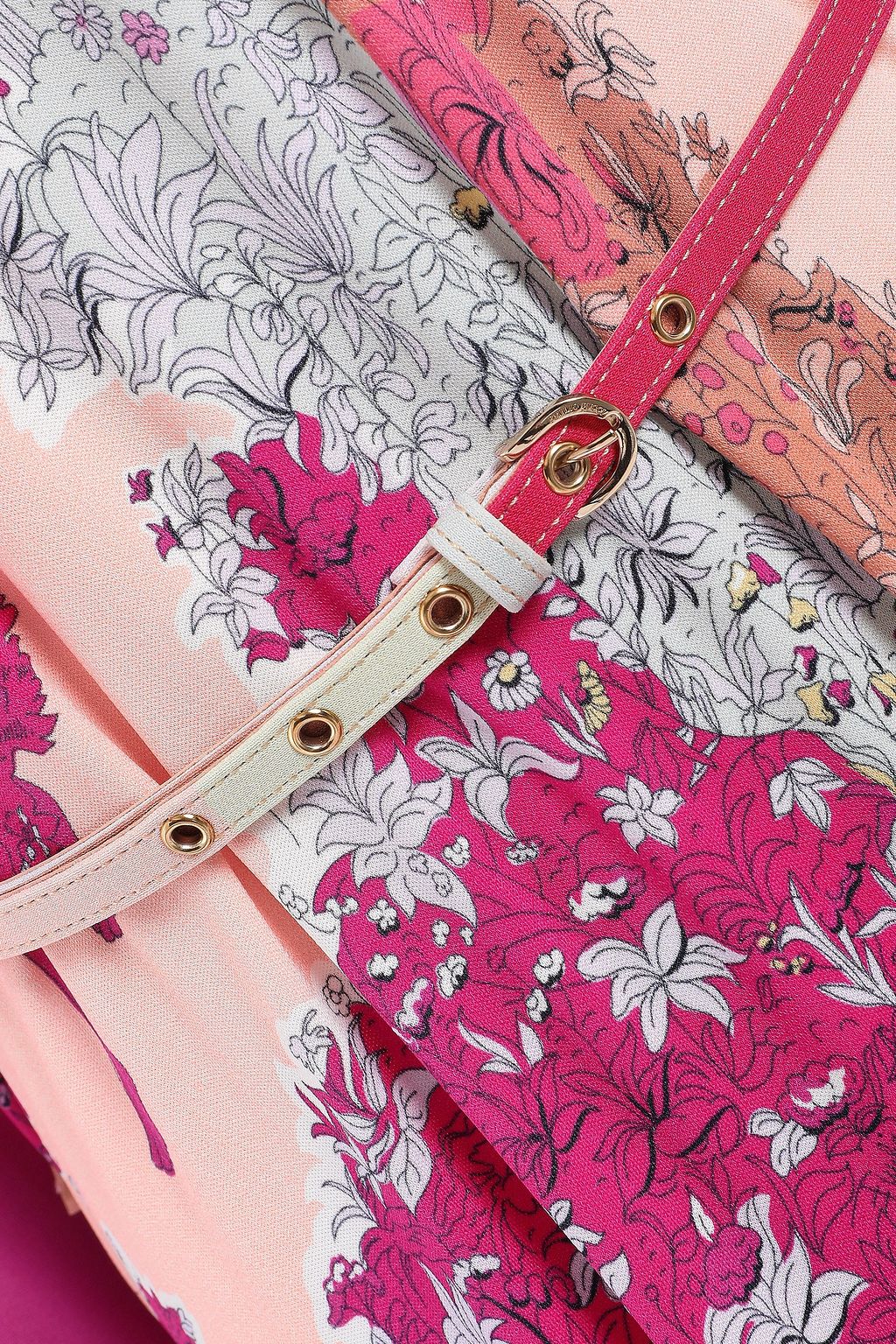 PUCCI Belted floral-print jersey mini dress