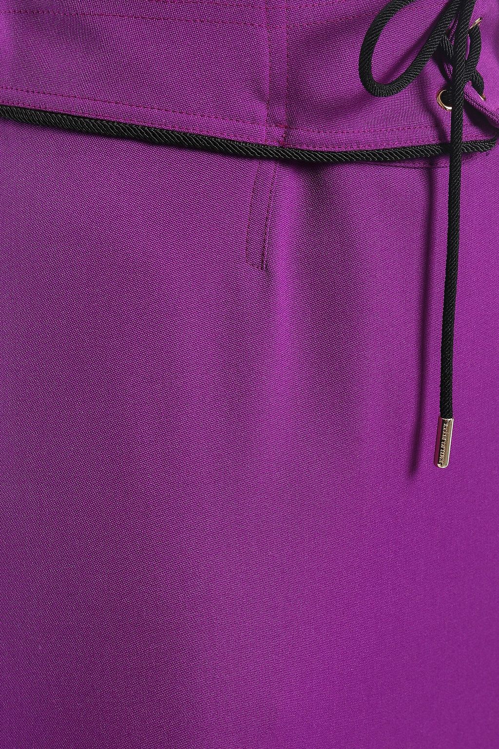 PUCCI Lace-up wool-blend midi pencil skirt