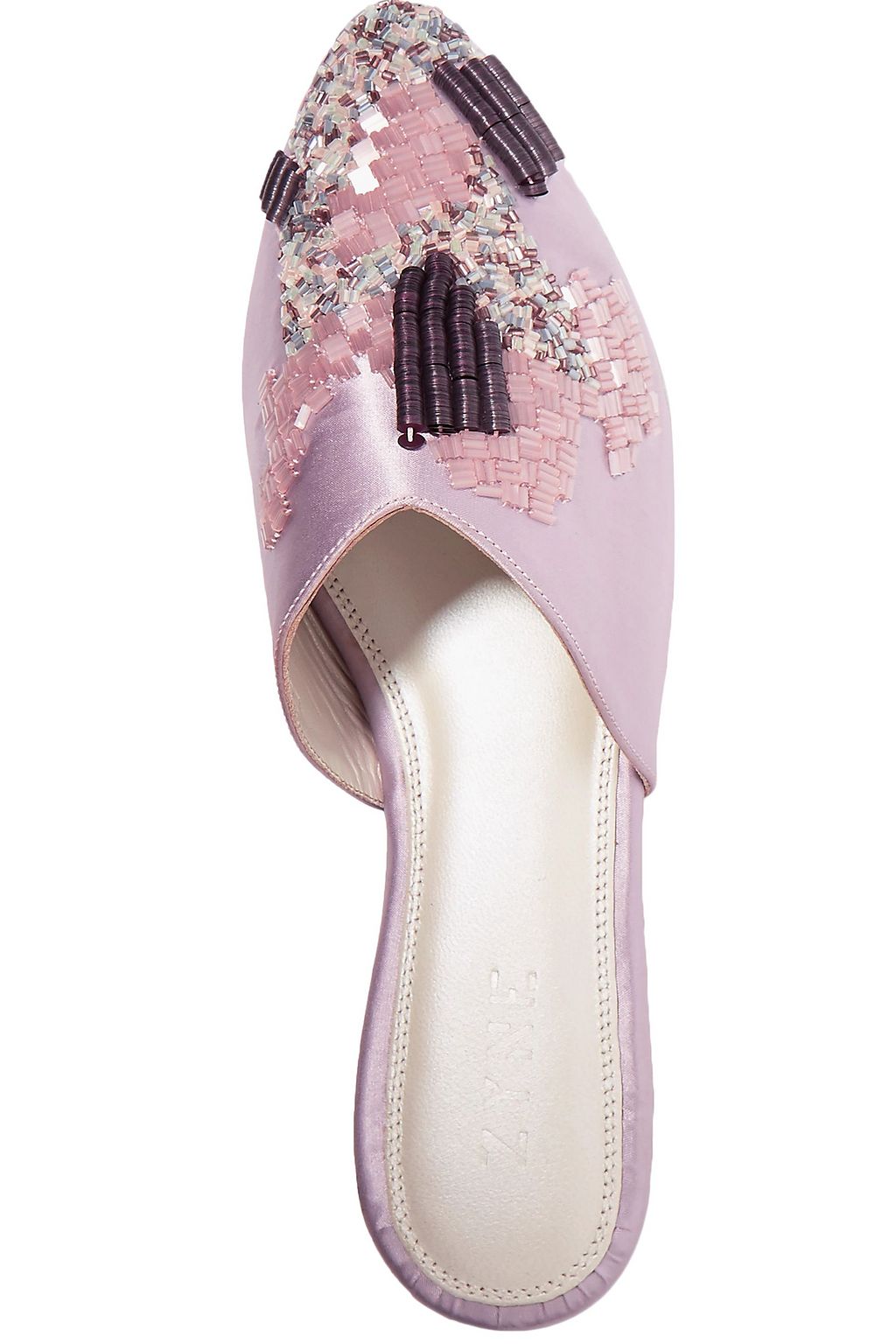 ZYNE Erai III embellished satin slippers