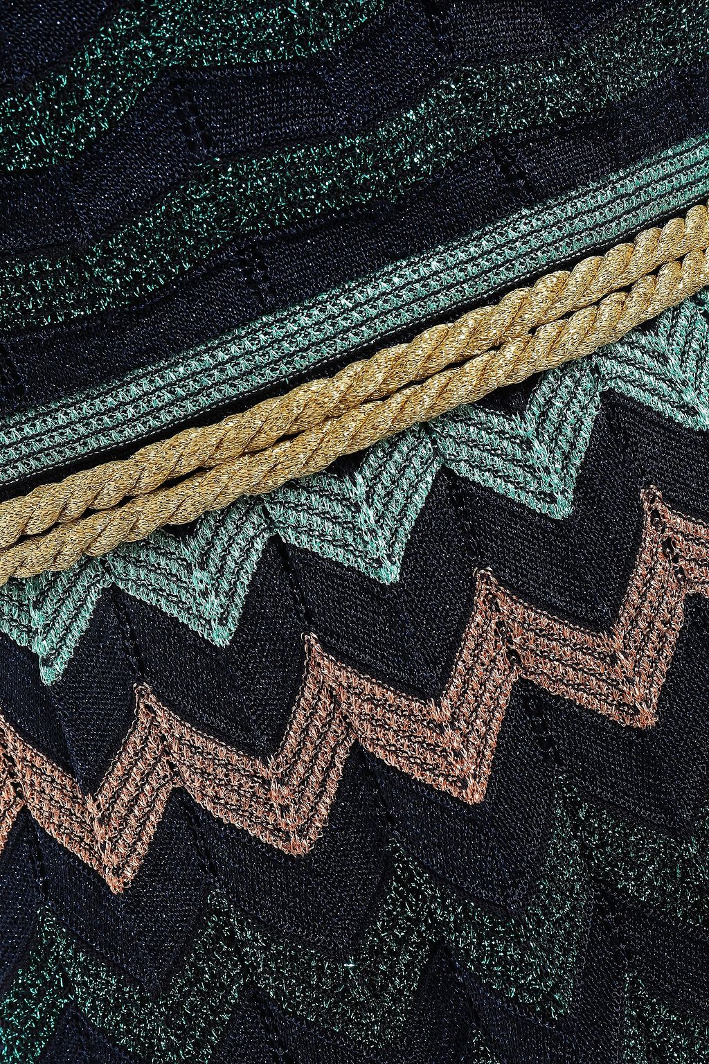 M MISSONI Openback metallic crochetknit maxi dress Sale up to 70 off THE