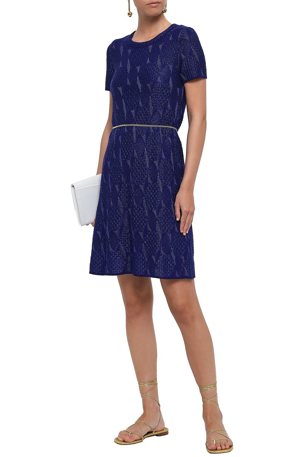M MISSONI Crochet-knit cotton-blend mini dress