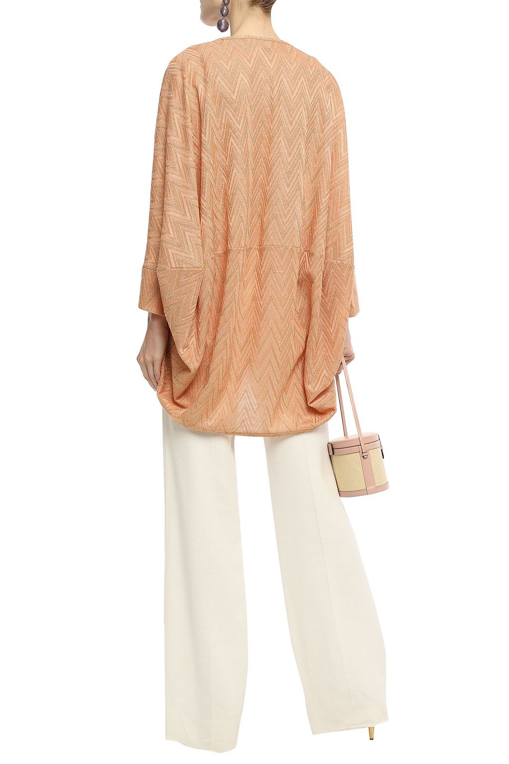 M MISSONI Metallic crochetknit cardigan Sale up to 70 off THE