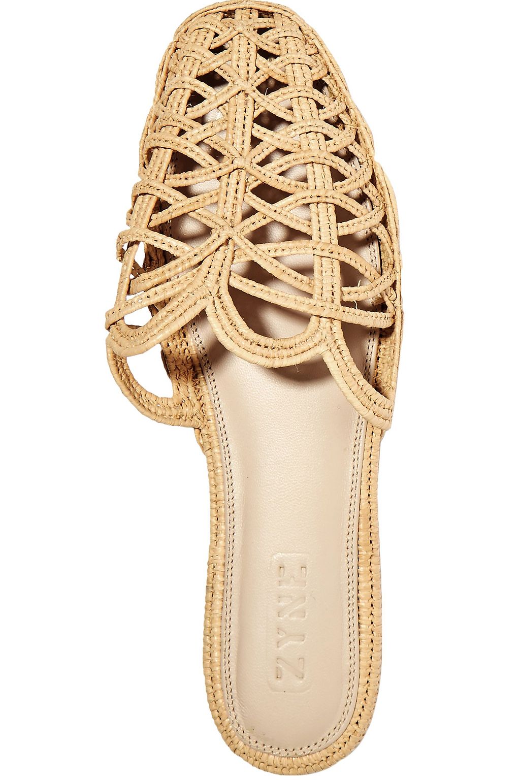 ZYNE Raffy IV woven raffia slippers
