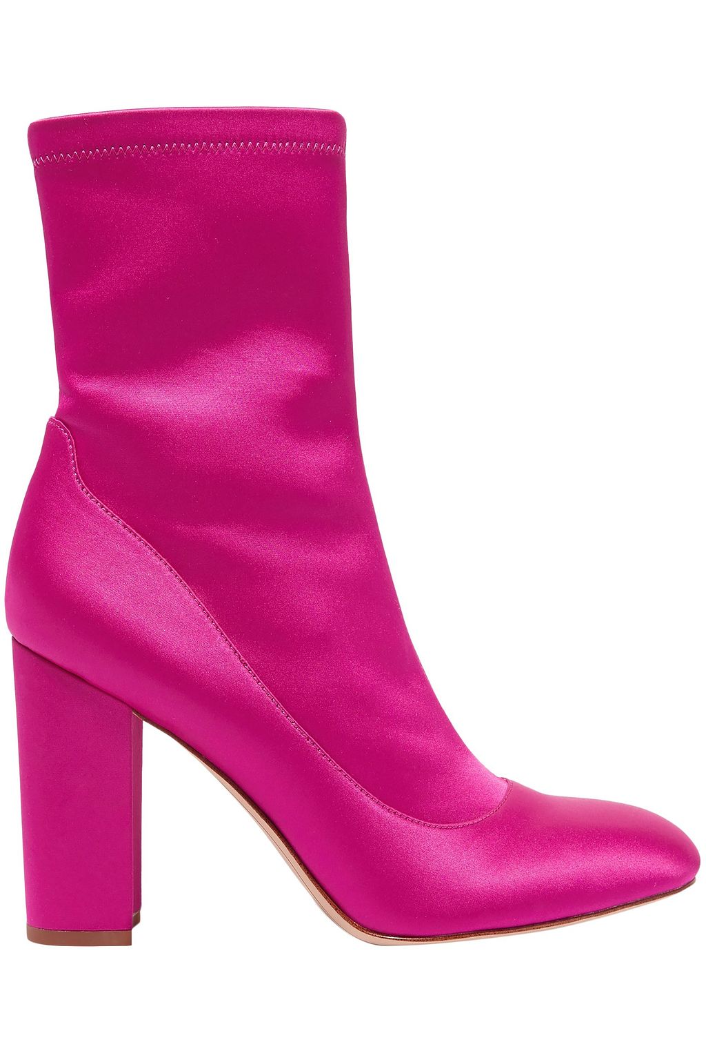 bright pink ankle boots