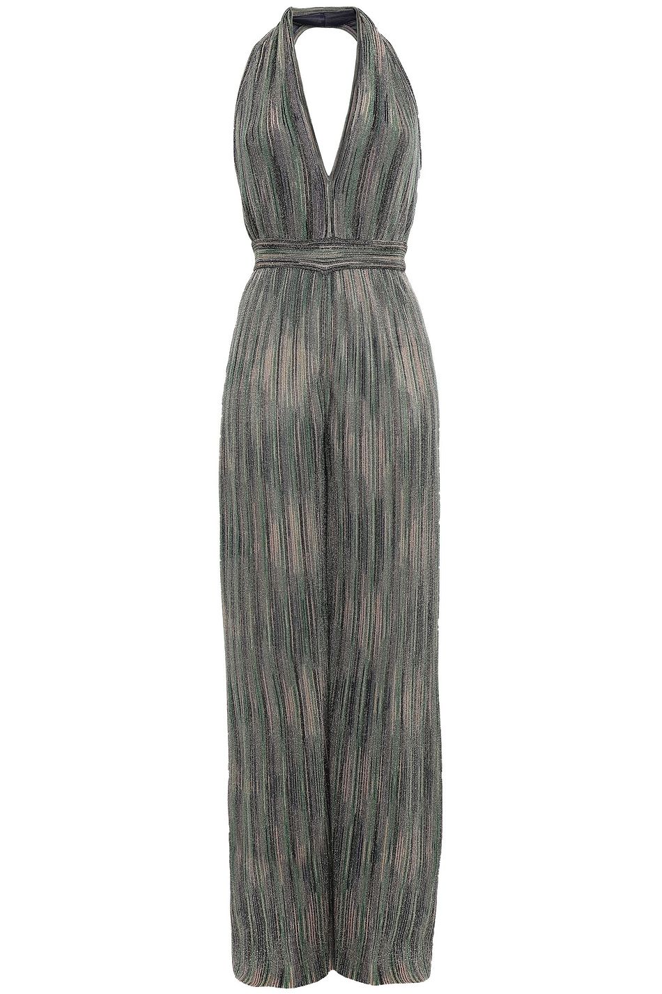 green metallic jumpsuit