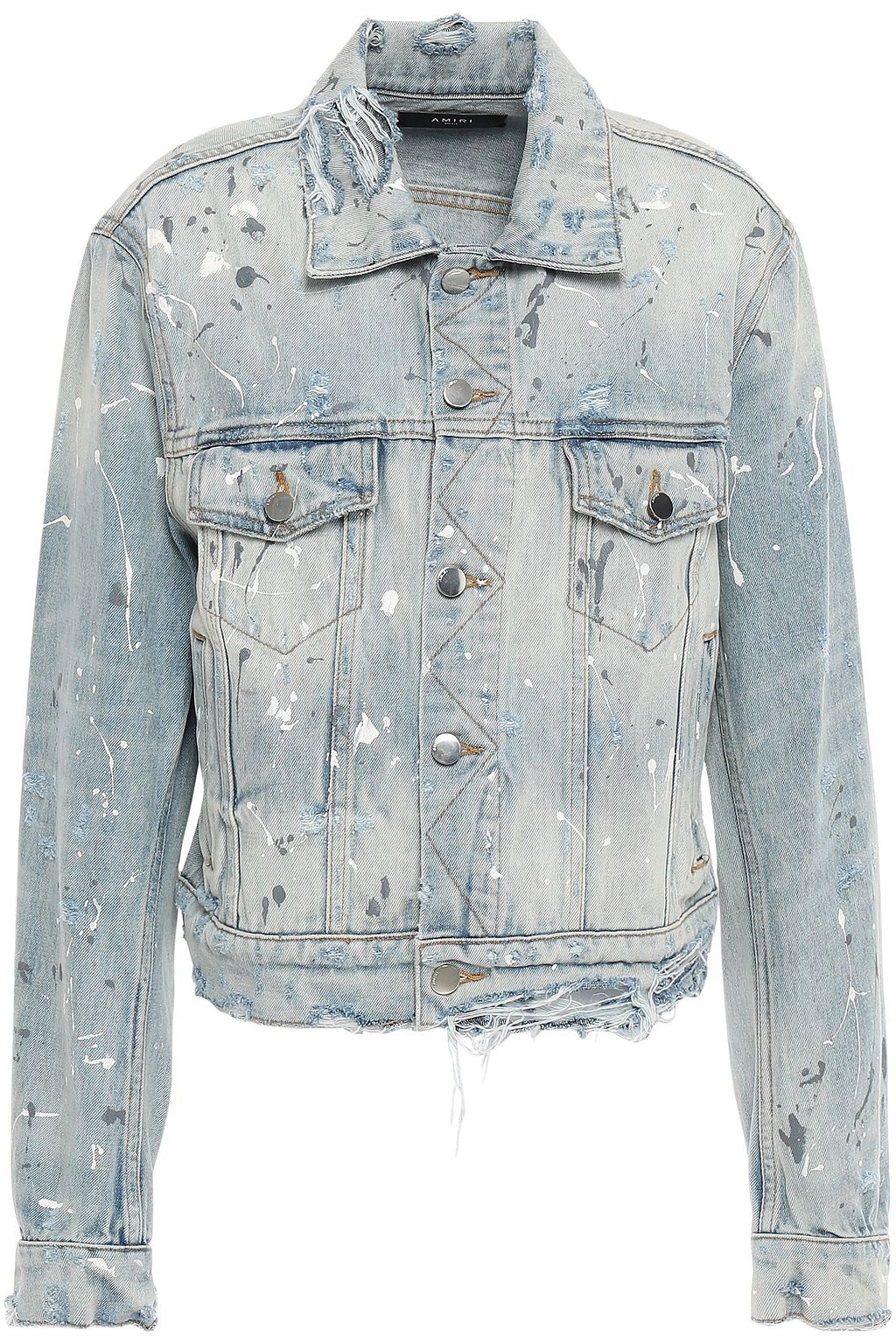 amiri distressed denim jacket