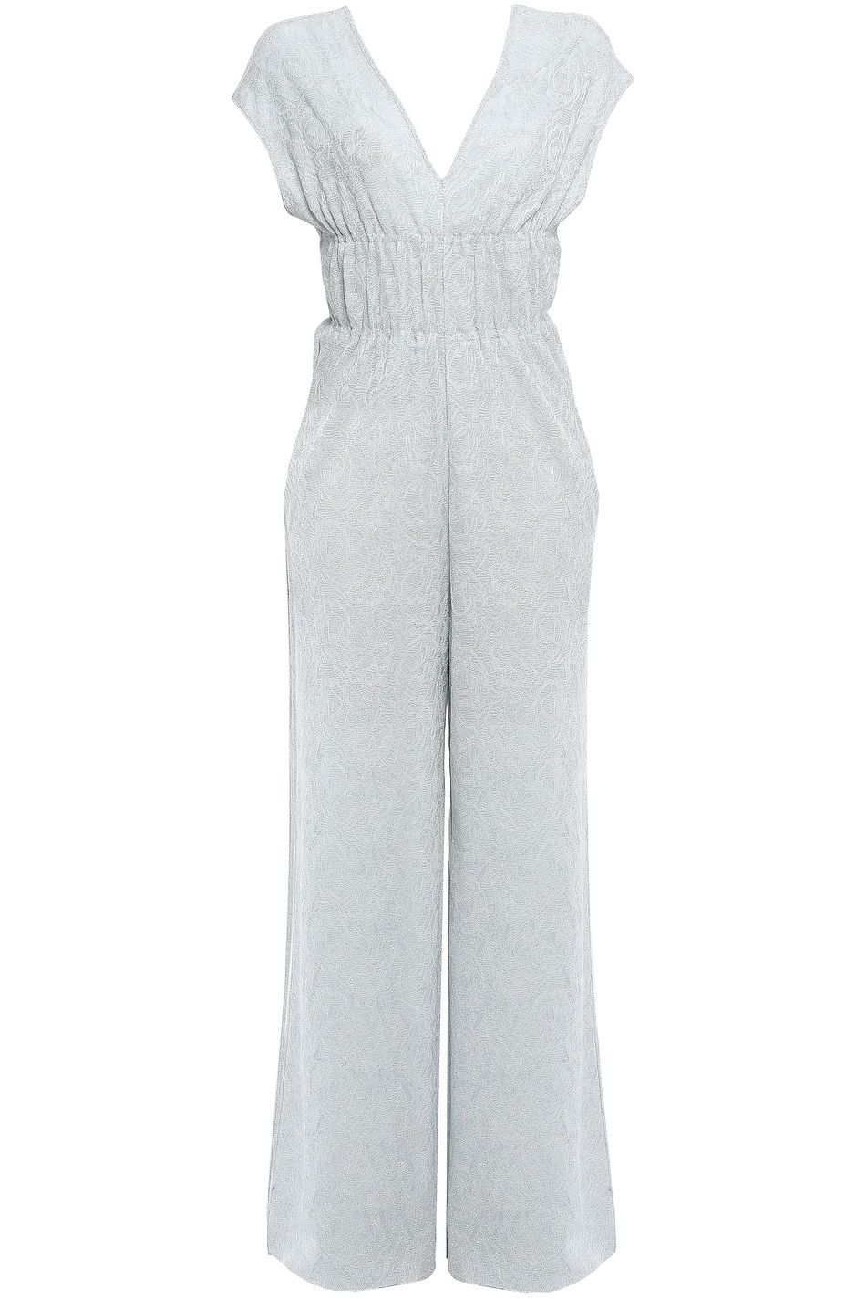 metallic knit jumpsuit