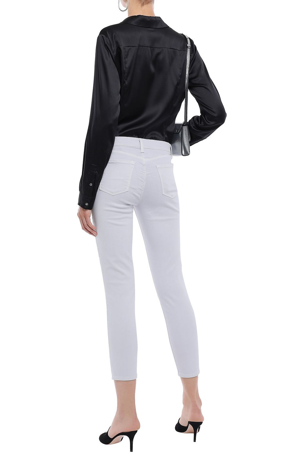 J BRAND Cropped mid-rise skinny jeans