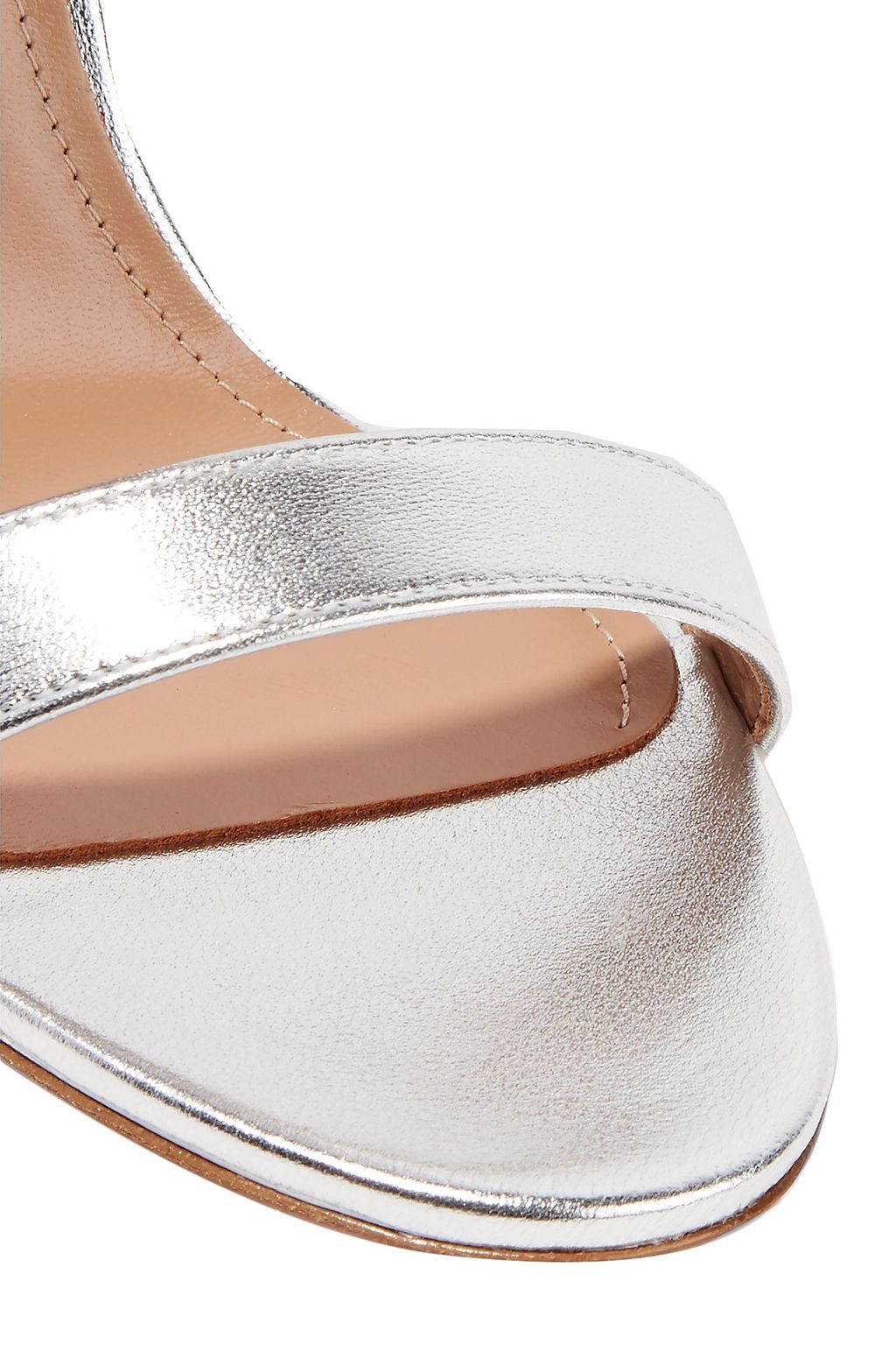 AQUAZZURA Metallic leather sandals