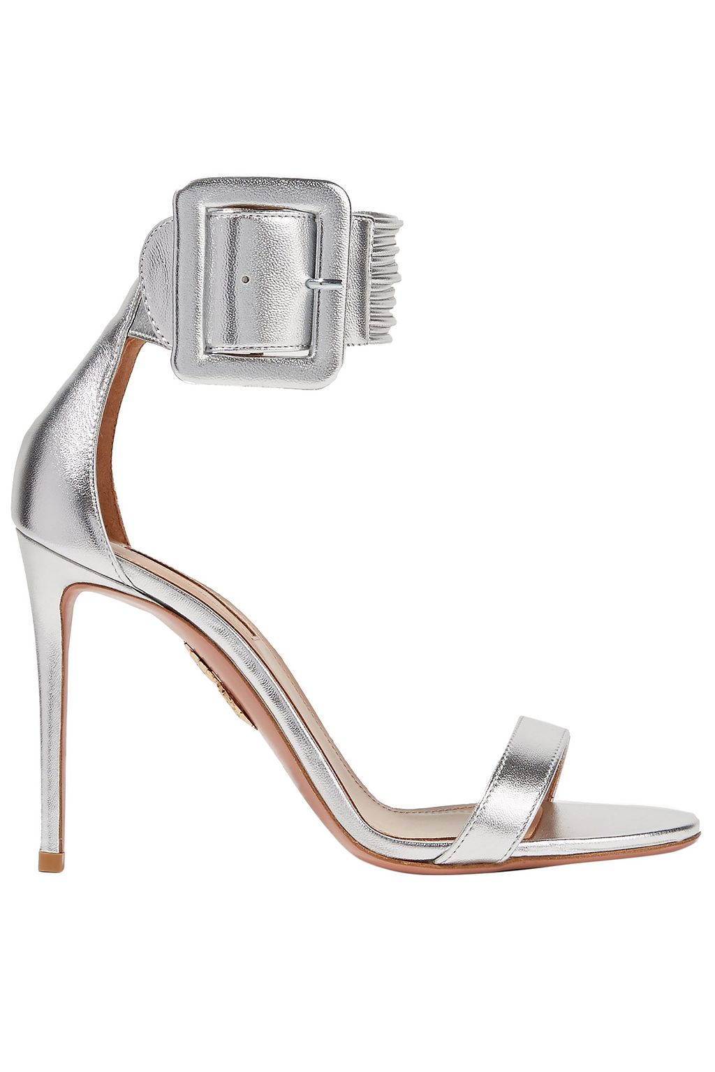 aquazzura silver heels